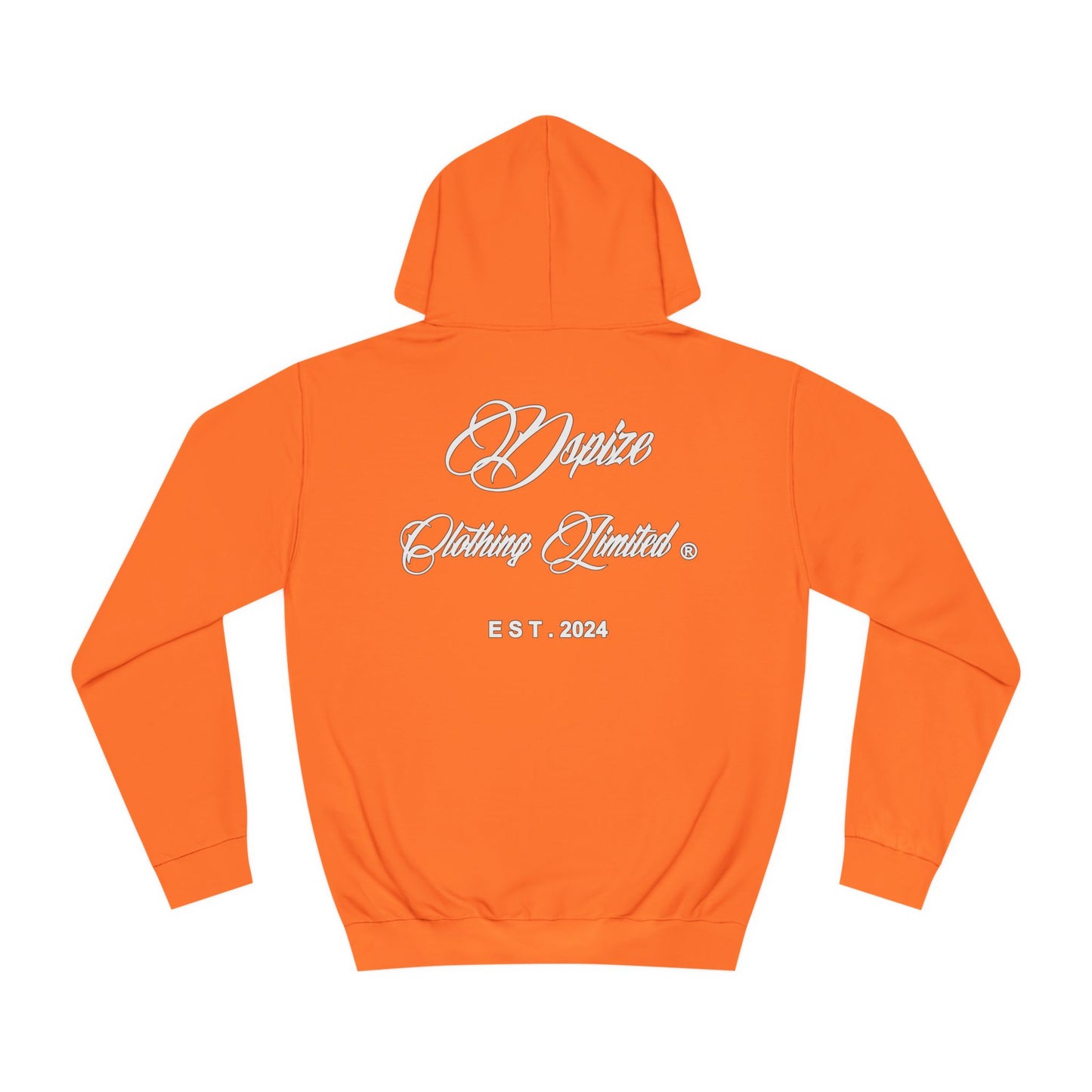 DCL White Script Orange Hood