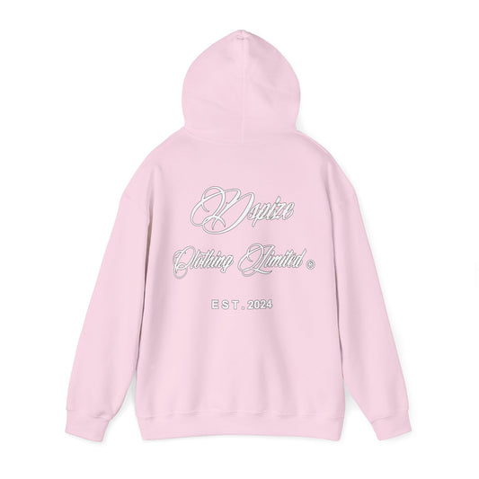 DCL White Script Pink Hood