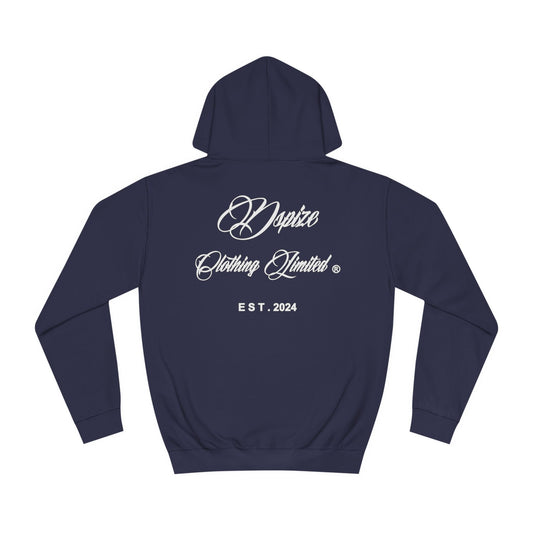 DCL White Script Navy Blue Hood