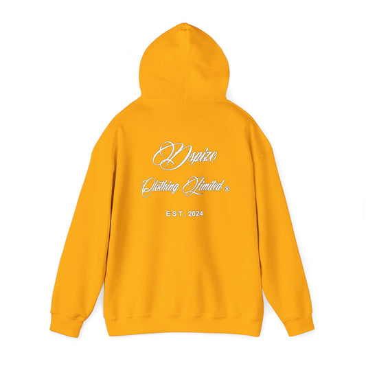 DCL White Script Golden Yellow Hood