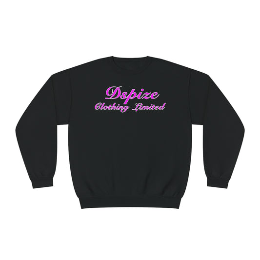 DCL Pink Script Black Crew Neck