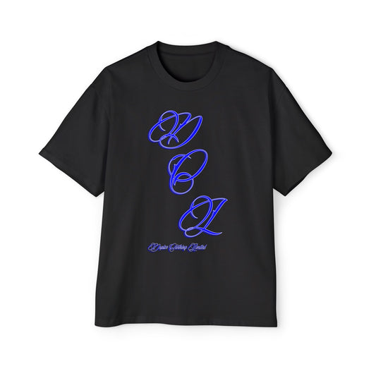 DCL Blue Script Black Tshirt