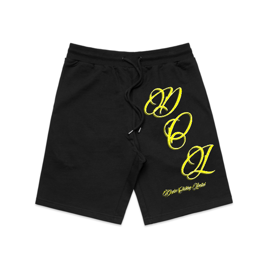 DCL Yellow Script Black Stadium Shortz