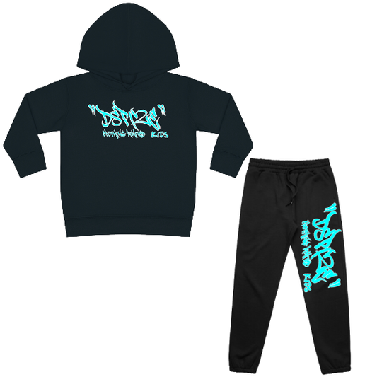 DCL Dspize Light Blue Tag Black Tracksuit (Kidz)