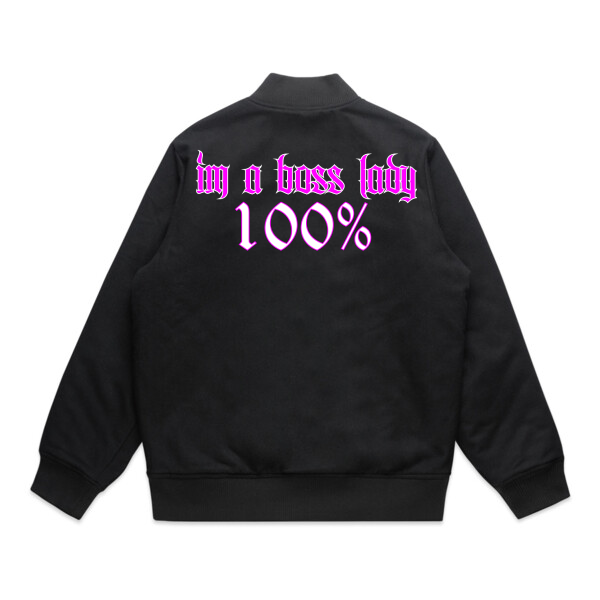 DCL Im a Boss Lady 100% Pink/Black Bomber Jacket