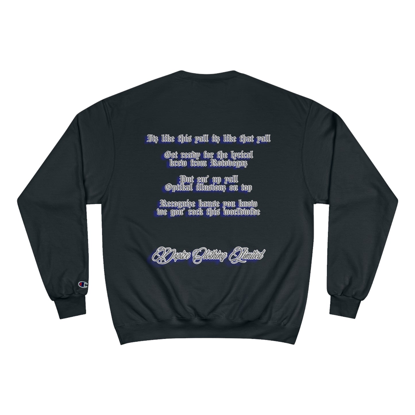 DCL Optikal illusionz Blue Black Crew Neck