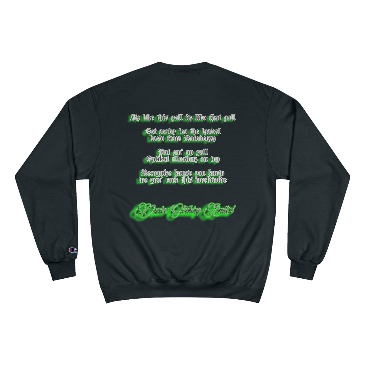 DCL Optikal illusionz Green Black Crew Neck