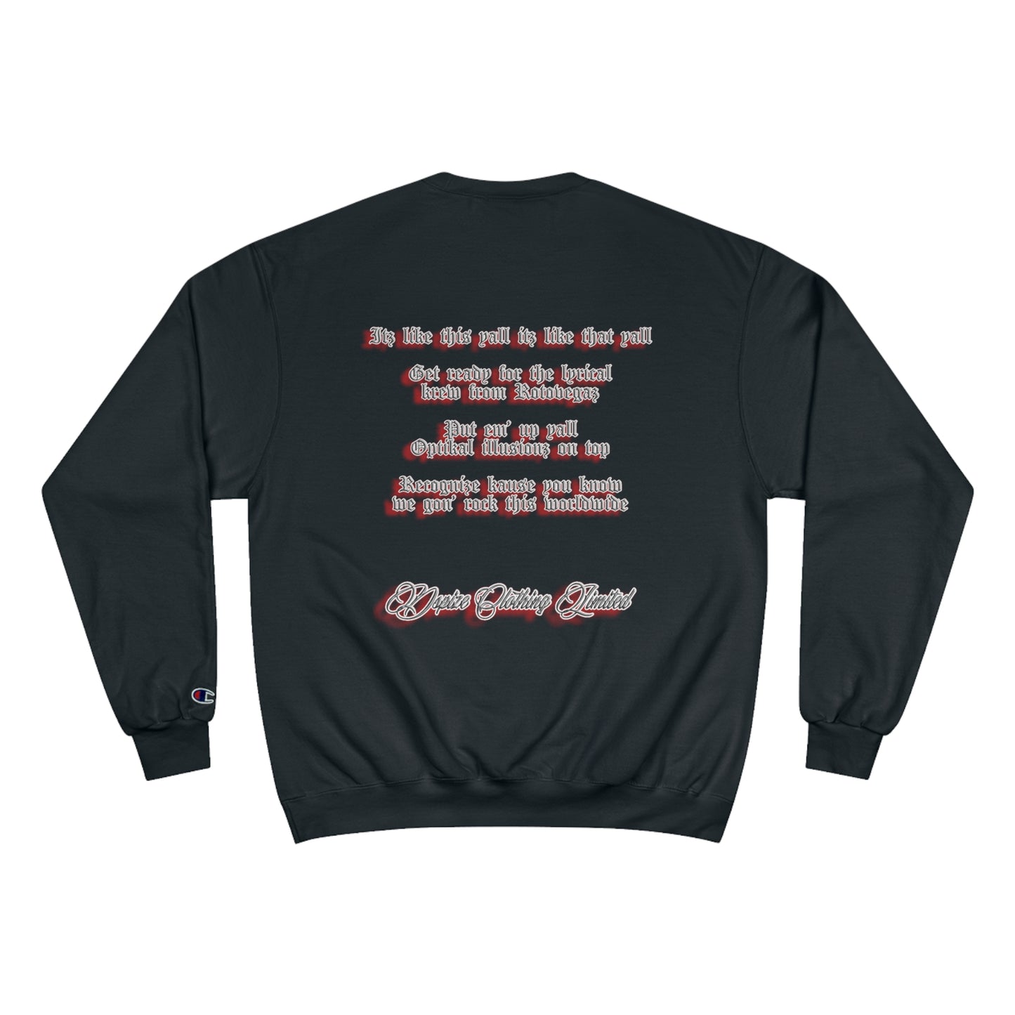 DCL Optikal illusionz Red Black Crew Neck