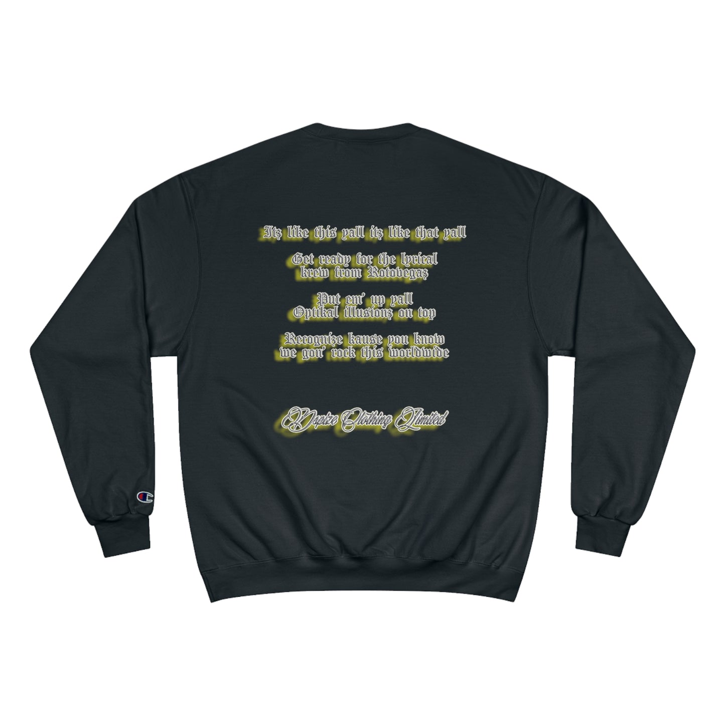 DCL Optikal illusionz Yellow Black Crew Neck