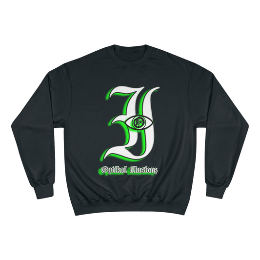 DCL Optikal illusionz Green Black Crew Neck