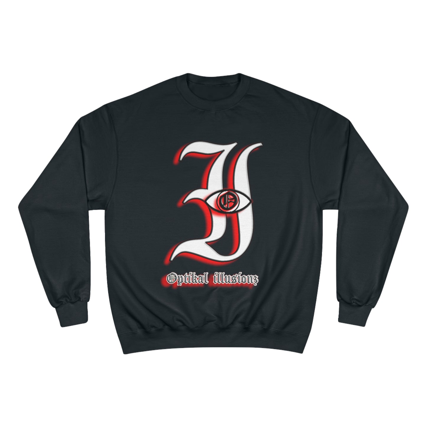 DCL Optikal illusionz Red Black Crew Neck