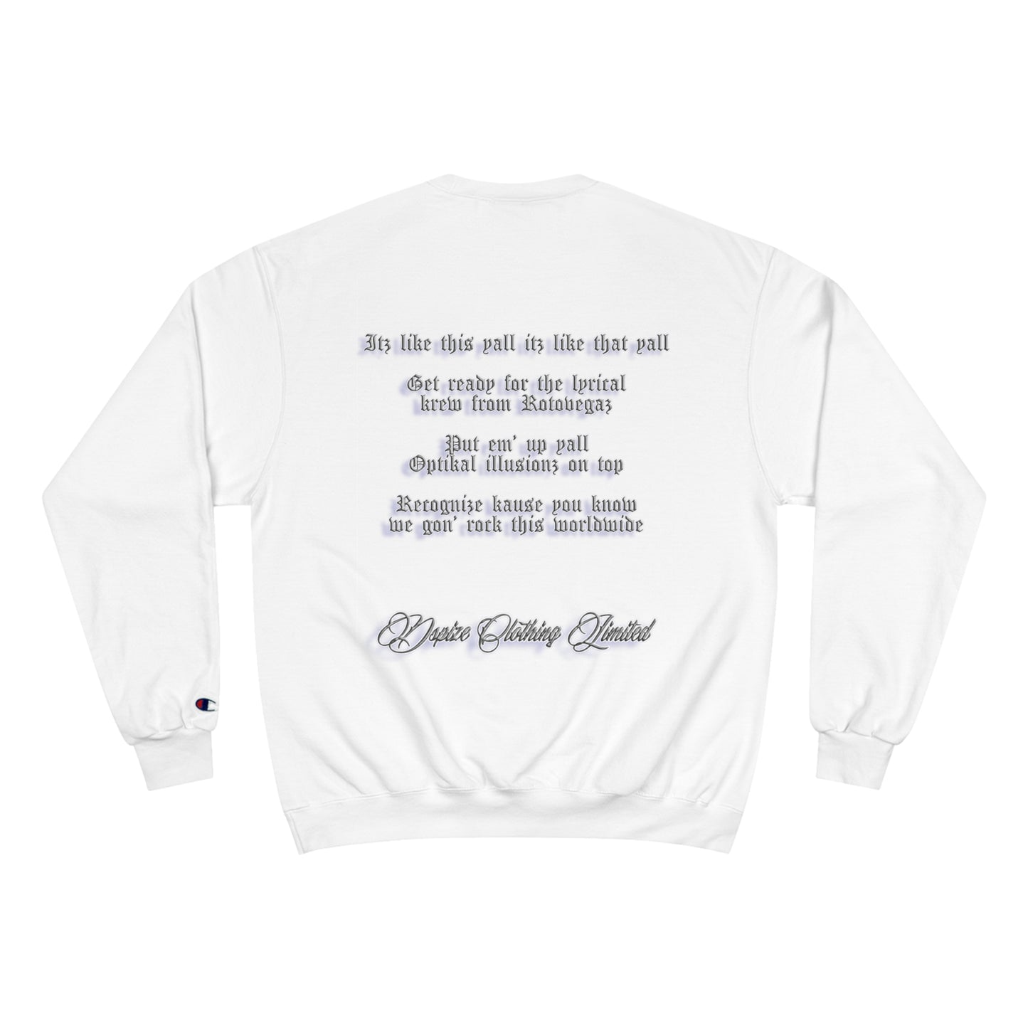 DCL Optikal illusionz Blue White Crew Neck