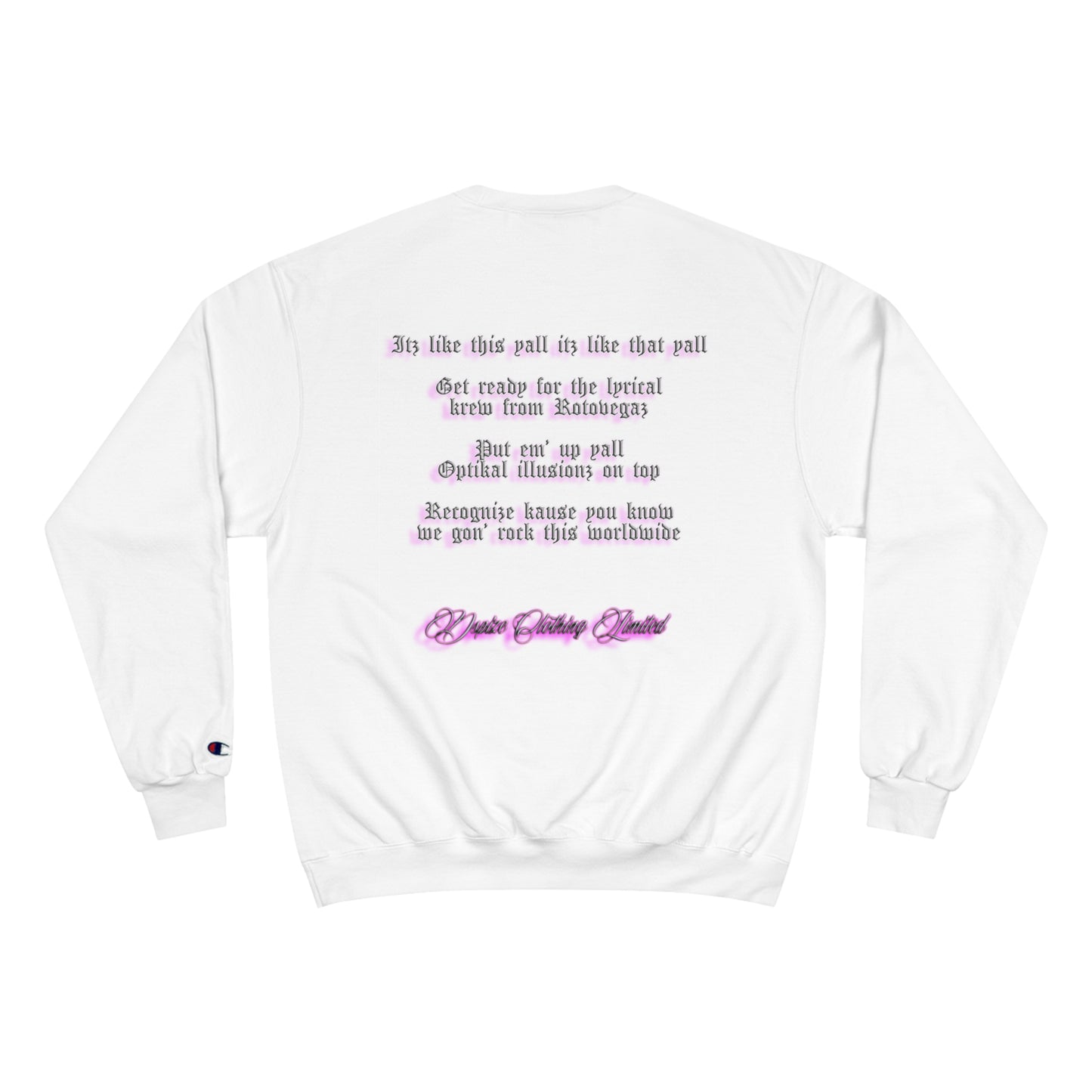 DCL Optikal illusionz Pink White Crew Neck