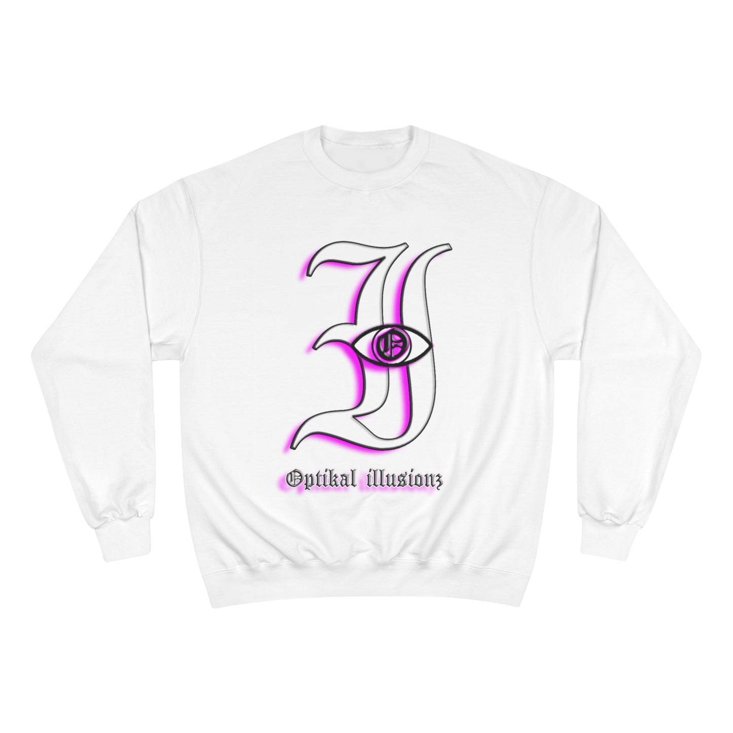 DCL Optikal illusionz Pink White Crew Neck