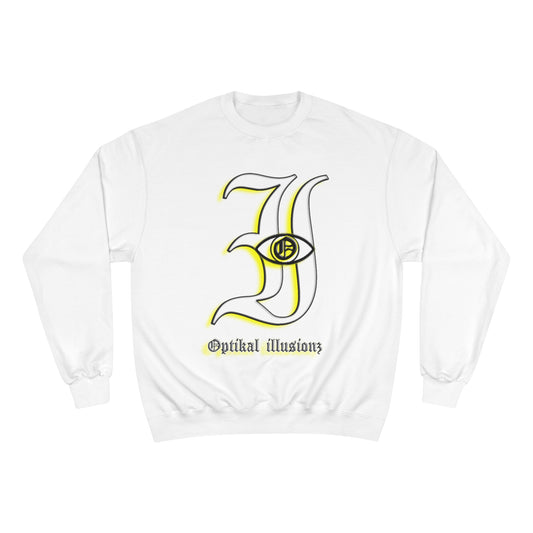 DCL Optikal illusionz Yellow White Crew Neck