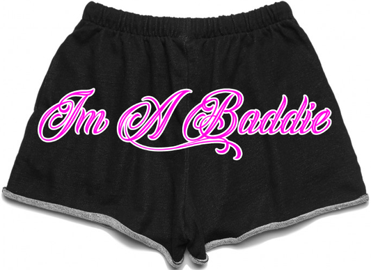 DCL Im A Baddie Pink/Black Perry Track Shortz