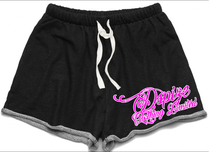 DCL Im A Baddie Pink/Black Perry Track Shortz