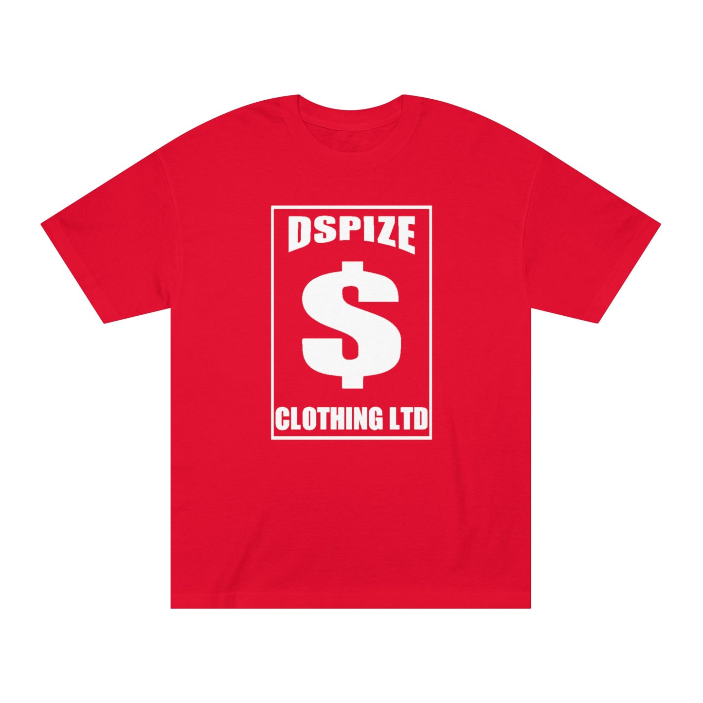 DCL Dollar Sign White Red Tee