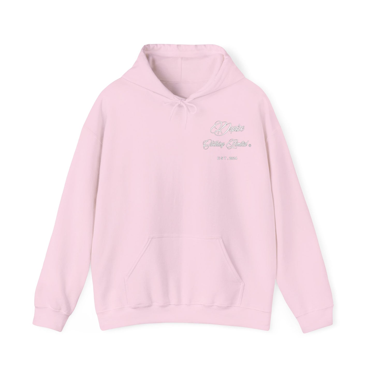 DCL White Script Pink Hood