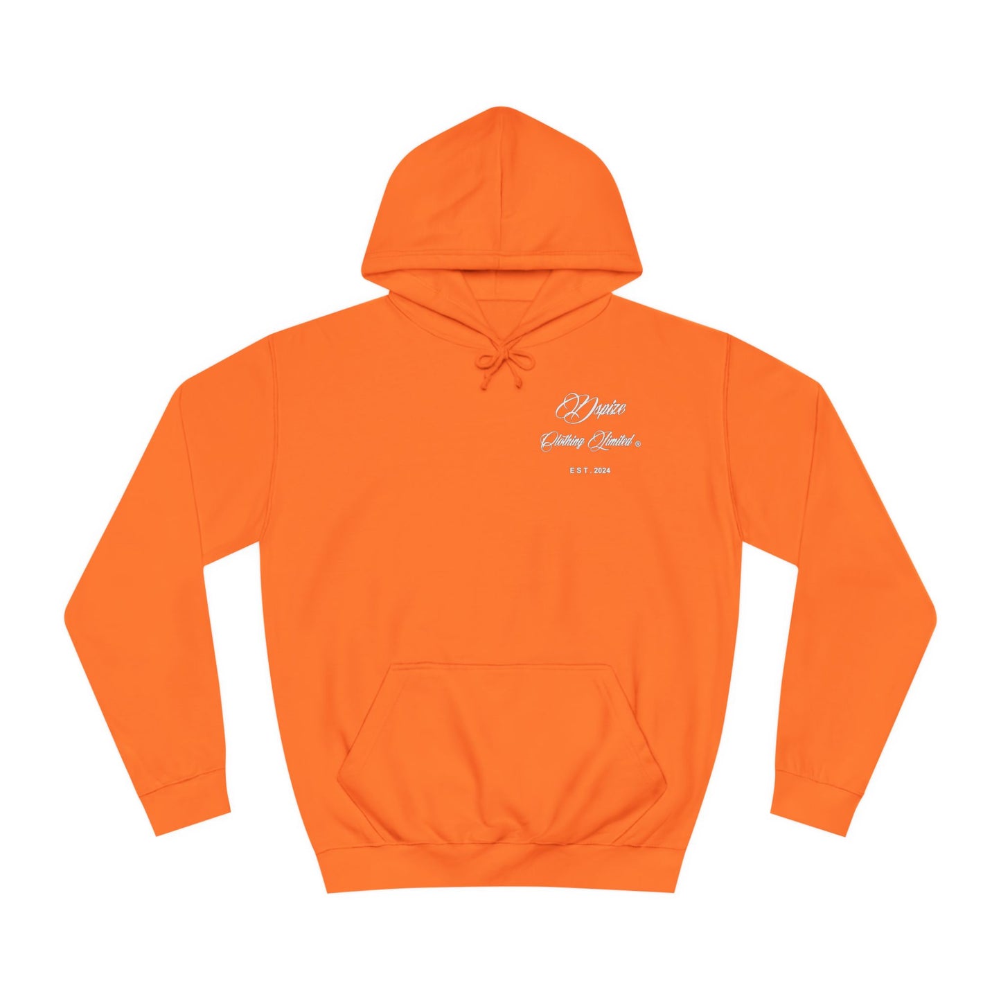 DCL White Script Orange Hood