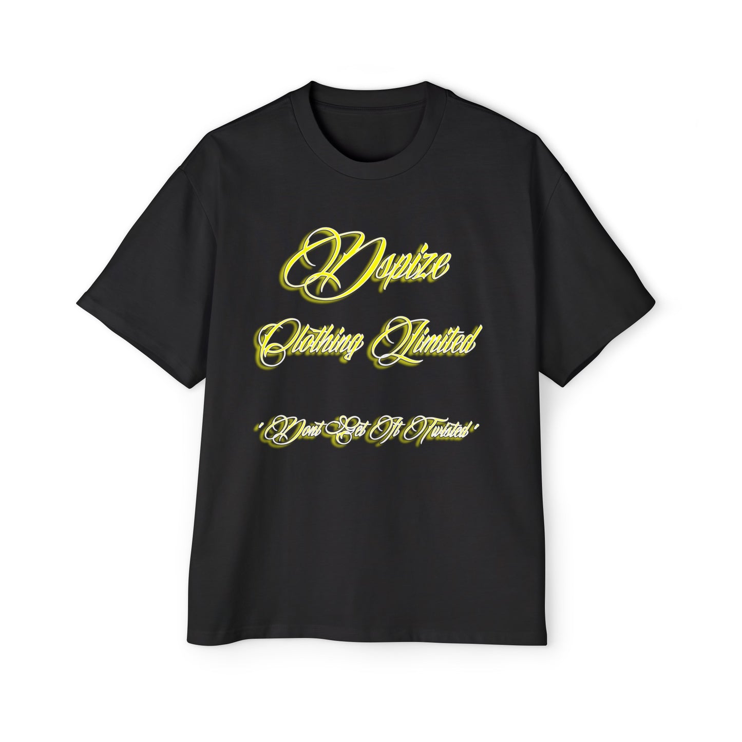 DCL DGIT Yellow Script Black Tshirt