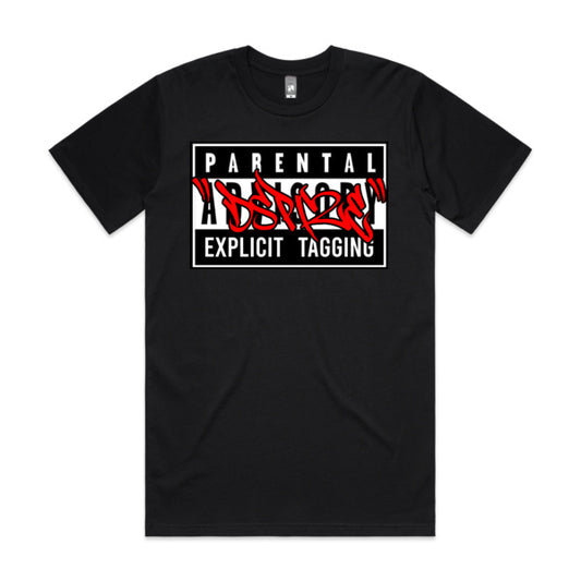 DCL Dspize Parental Advisory Explicit Tagging Black Tee