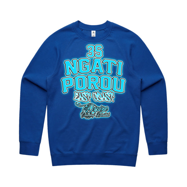 DCL 35 Ngati Porou East Coast Blue Crew Neck