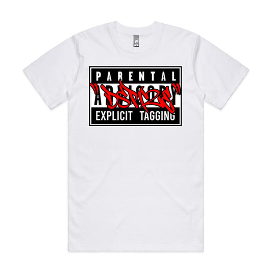 DCL Dspize Parental Advisory Explicit Tagging White Tee