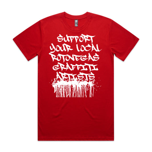 DCL Support Your Local Rotovegas Graffiti Artists Red Tee