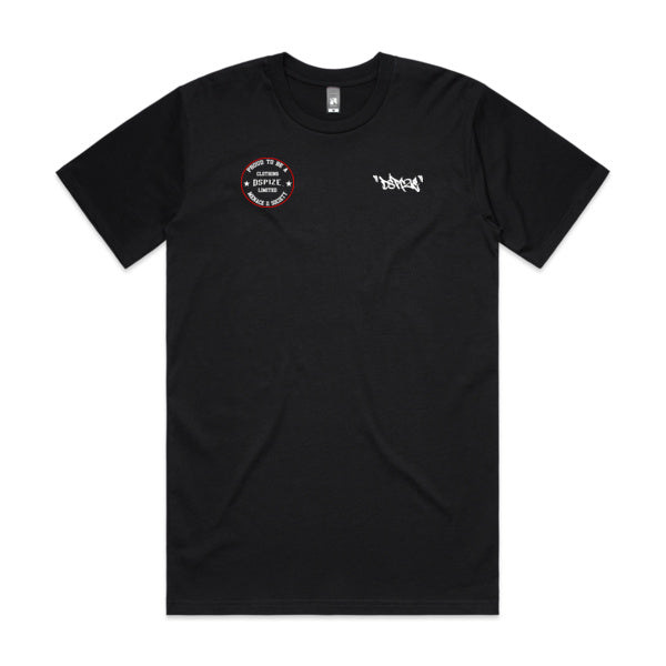 DCL Dspize M2S Red Tag Black Tee