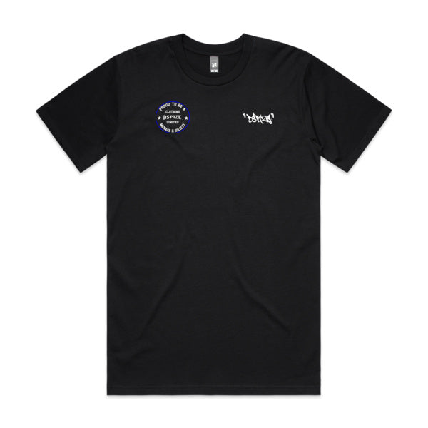 DCL Dspize M2S Blue Tag Black Tee