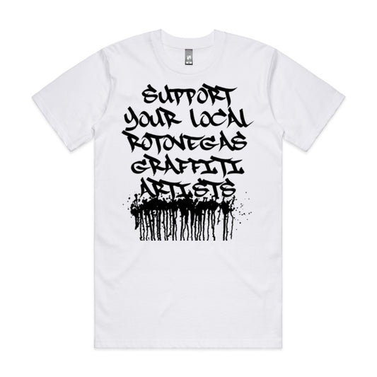 DCL Support Your Local Rotovegas Graffiti Artists White Tee