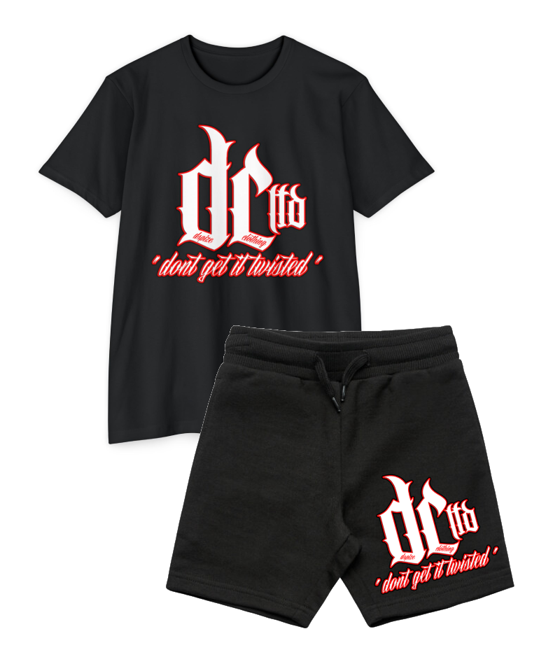 DCL DC Ltd DGIT Red/White/Black Tee and Shorts Set (Kidz)