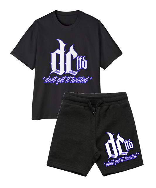 DCL DC Ltd DGIT Blue/White/Black Tee and Shorts Set (Kidz)